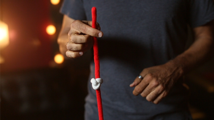 Amazing Acrobatic Knot with extra knot Red and White (Gimmicks and Online Instructions) by Daryl - Trick