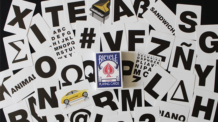 Bicycle Special LETTERS Blue Playing Cards (plus 10 Online Effects)