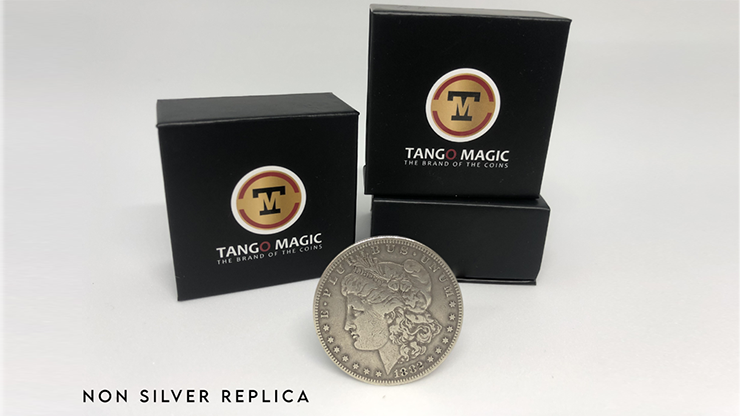 Replica Morgan Steel Coin (Gimmicks and Online Instructions) by Tango Magic - Trick