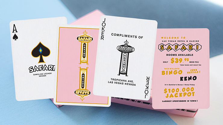 Safari Casino Pink Playing Cards by Gemini
