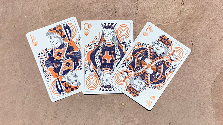 Gilded Bicycle Snail (Orange) Playing Cards