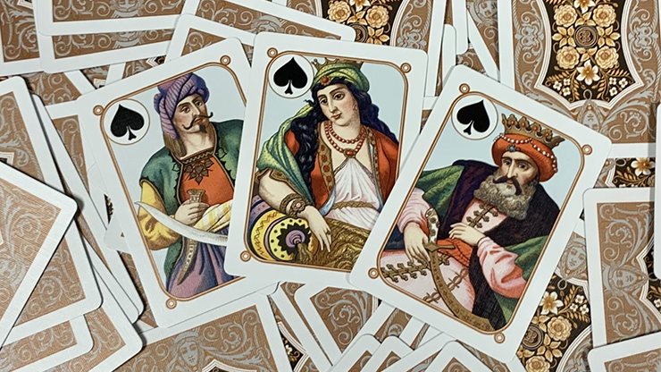 Gilded Four Continents (Copper) Playing Cards