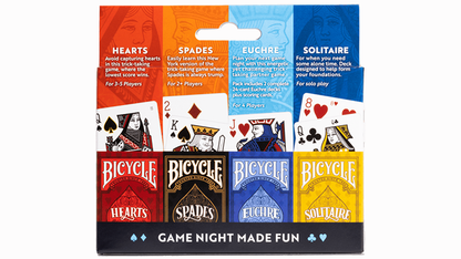 Bicycle 4 Game Pack (Euchre, Spades, Hearts and Solitaire) by US Playing Card