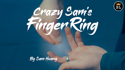 Hanson Chien Presents Crazy Sam's Finger Ring BLACK / LARGE (Gimmick and Online Instructions) by Sam Huang - Trick